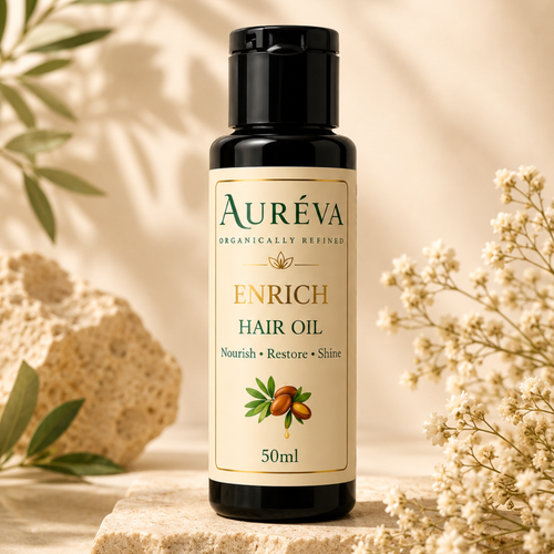 Auréva Organic Hair Growth Oil – Stops Hair Fall, Controls Dandruff & Stimulates Regrowth